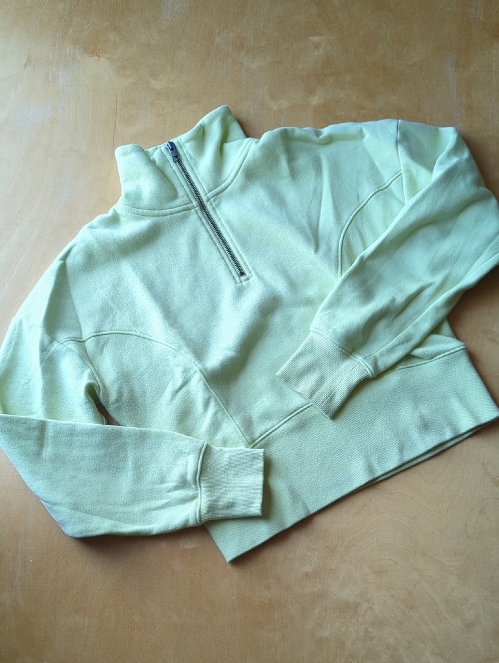 Universal Thread Pale Yellow Quarter-Zip Mock Neck Sweater